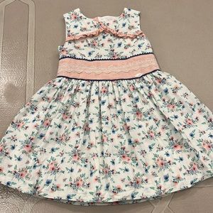 Pink and blue floral dress